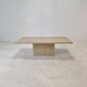 Italian Rectangle Coffee Table in Travertine, 1980s