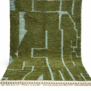 Thick Berber rug in wool – Abstract forest