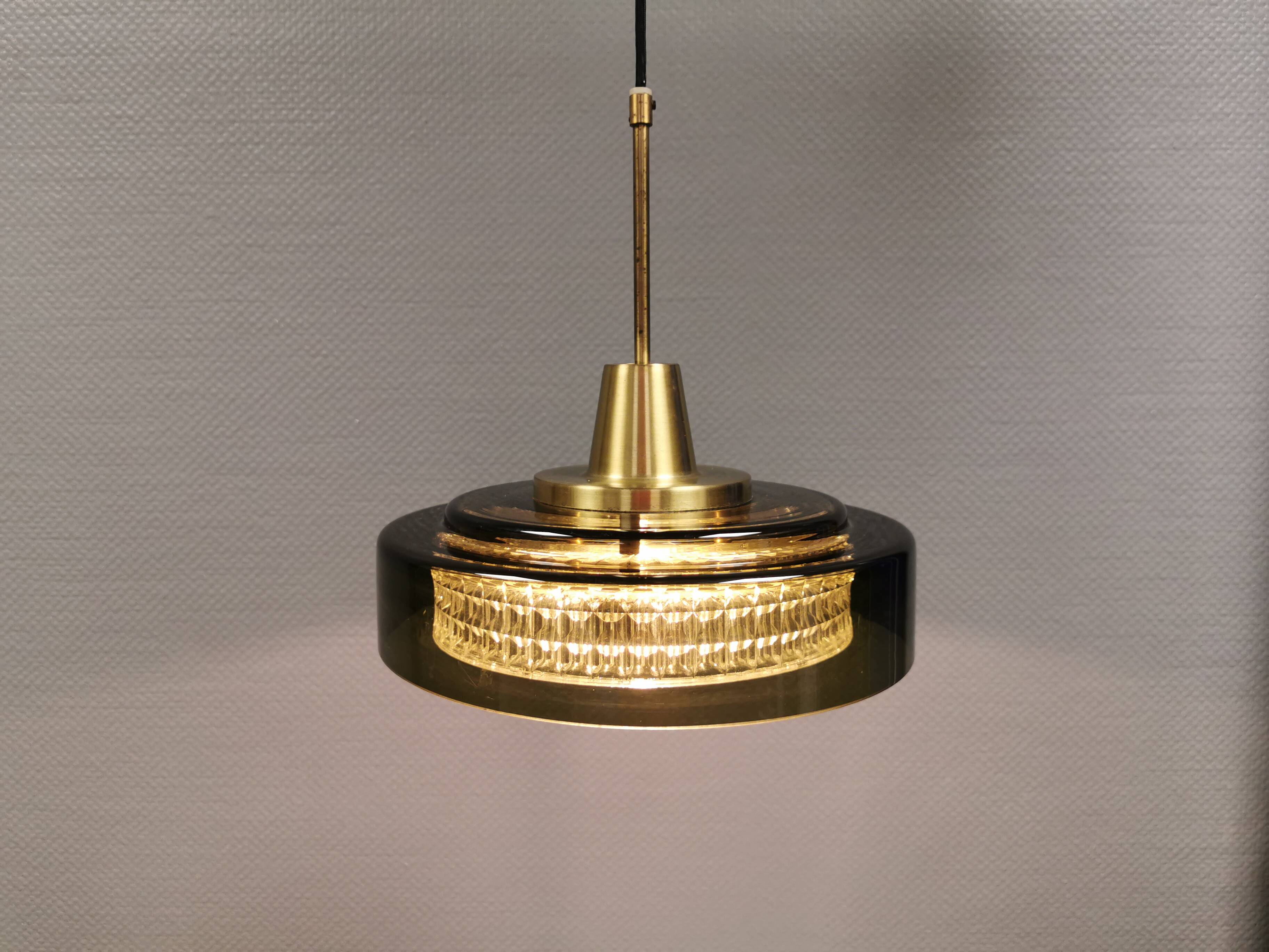 Rotonda hanging lamp bt Carl Fagerlund at Örrefors, for Lyfa Denmark