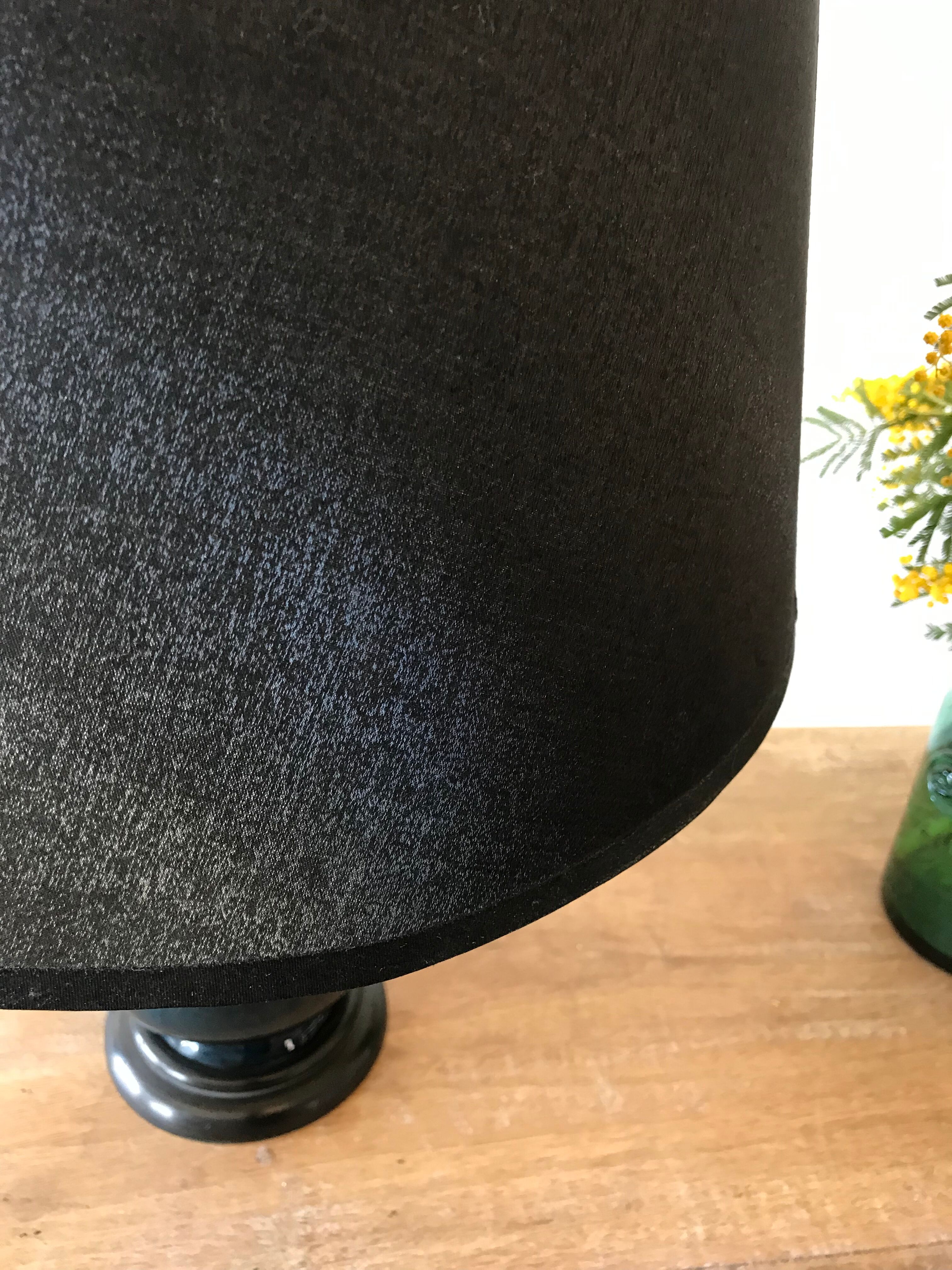 Lampe céramique bleu