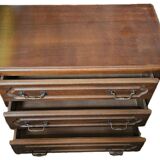 Stained Wooden Chest of Drawers with 3 Drawers