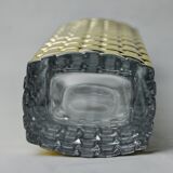 Golden Bamboo effect glass vase by Nachtmann, Germany, 1980