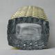 Golden Bamboo effect glass vase by Nachtmann, Germany, 1980