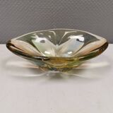Bohemian/czech glass art bowl by hana machovska pizzicato collection 50-60s