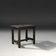Rustic black wooden stool, Ca.1920