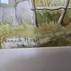 Aquarelle pigeonnier de Camboulan Aveyron signé Annick Mesnil