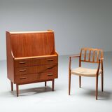 Danish mid-century secretaire by Gunnar Nielsen Tibergaard