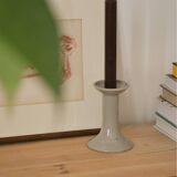 Minimalist cream ceramic candle holder