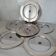 Alessi Ettore Sottsass / 6 large stainless steel presentation plates 18/10