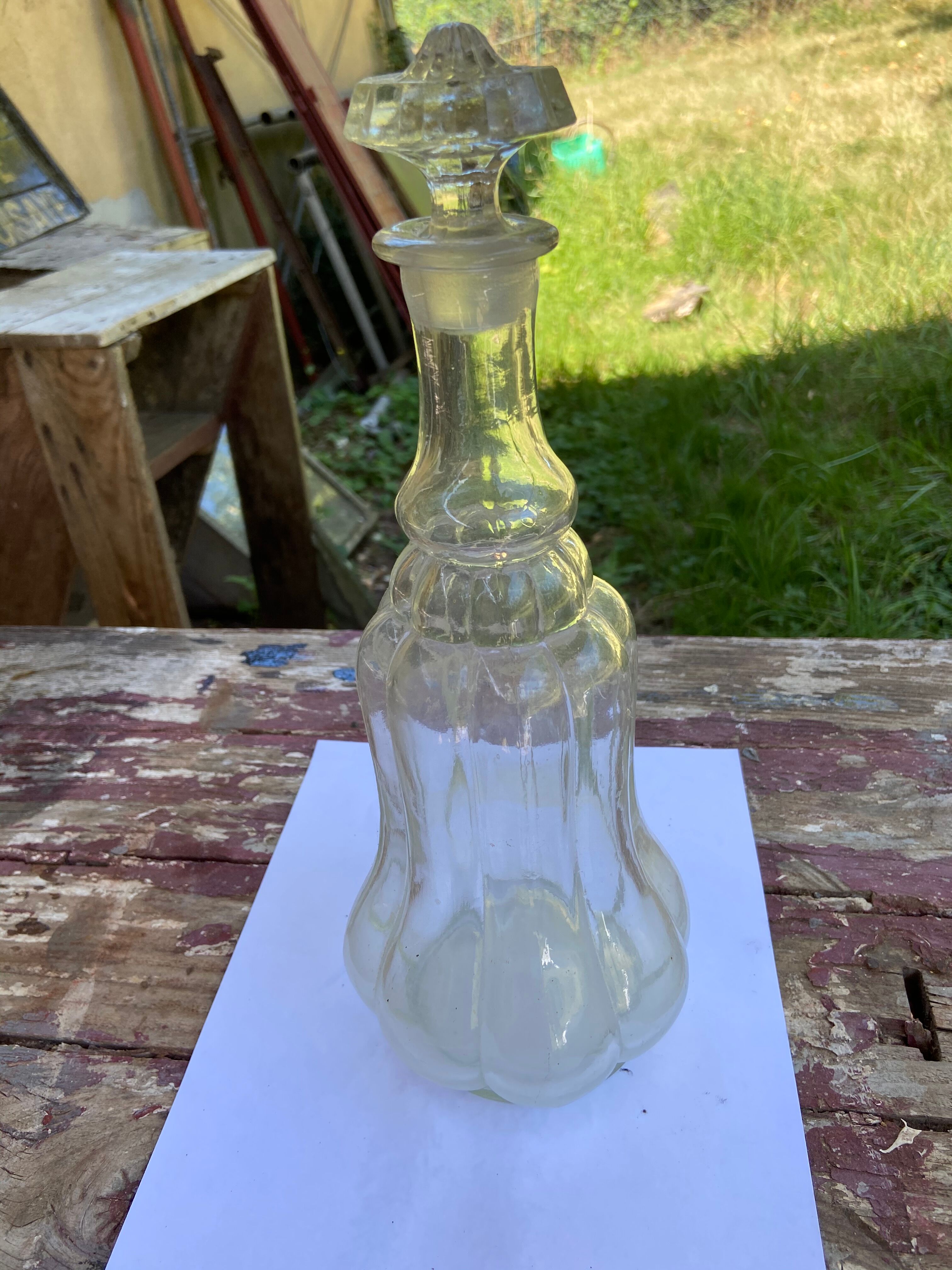 Old glass carafe