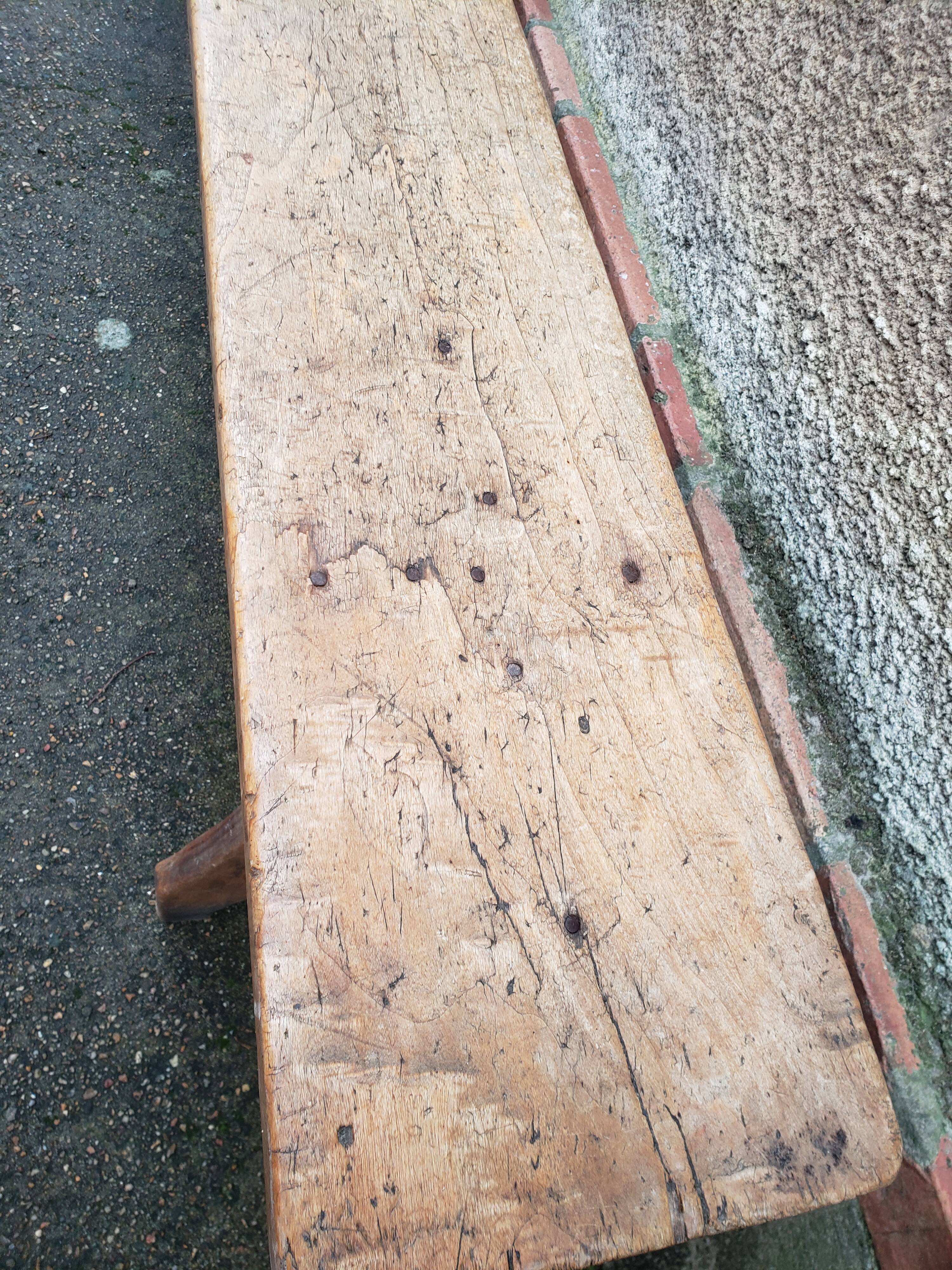 Wooden farm bench val de loi