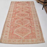 Geometric handmade oushak rug 226x121cm