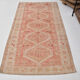 Geometric handmade oushak rug 226x121cm