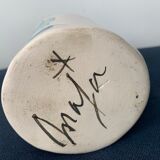 2 cups maja white and blue enamelled ceramic cups