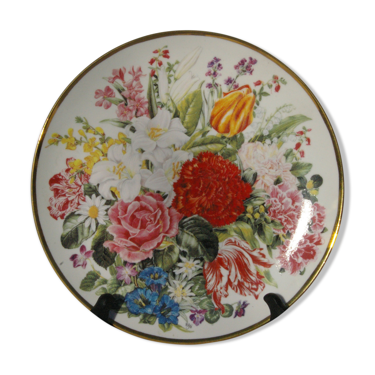 Decorative plate Bouquet Porcelain Franklin Mint