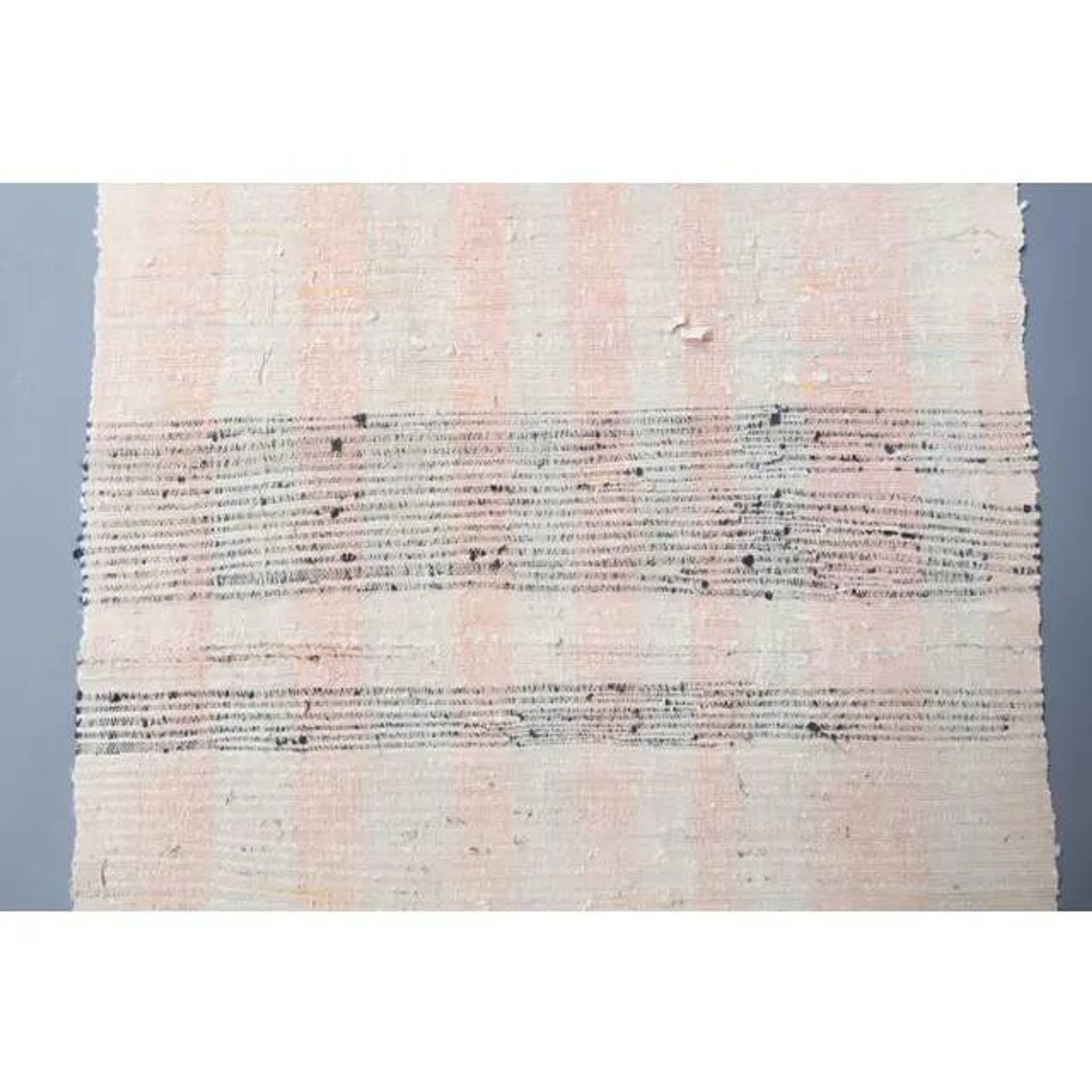 Vintage Turkish Hand-Knotted Wool Cotton Beige Kilim Runner Rug 120x380