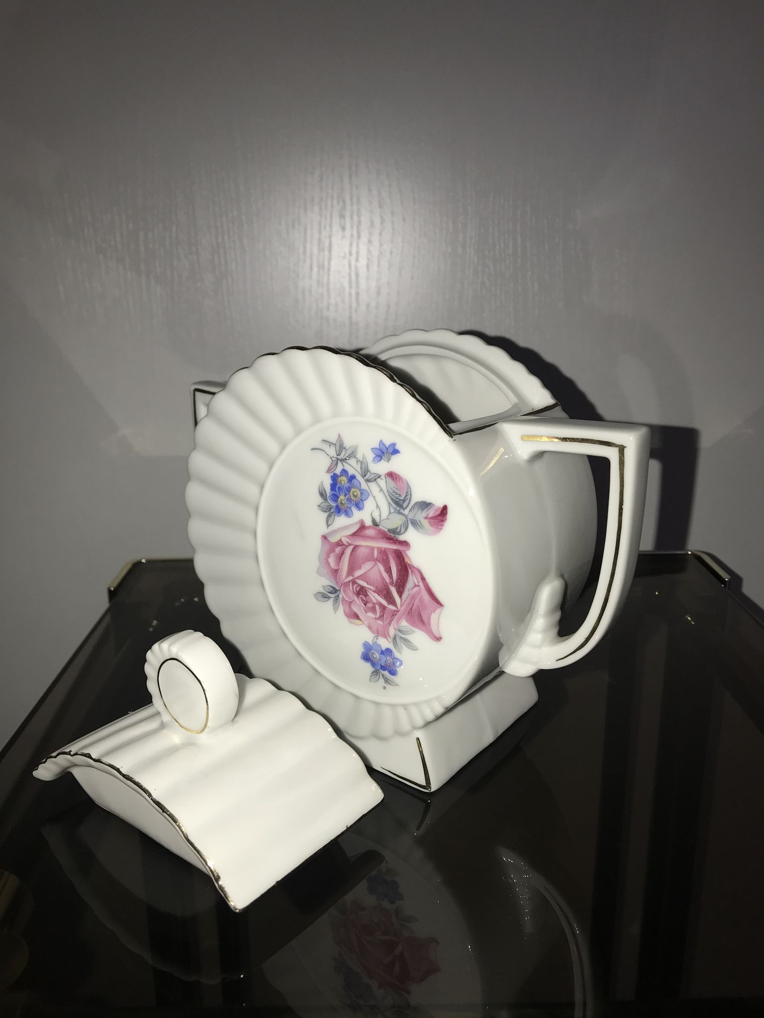 Duo cafetière et sucrier en porcelaine Made in Slovakia