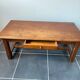 Table basse de ferme rustique avec tiroir 1950