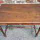 Writing table or wooden desk, Louis XIII style, turned legs, vintage