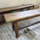 Set of two rustic oak farm benches 2m