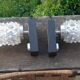 Hillebrand lamps chiseled glass 70s, set of 2