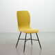 Élégante chaise d'appoint jaune italienne du milieu du siècle
