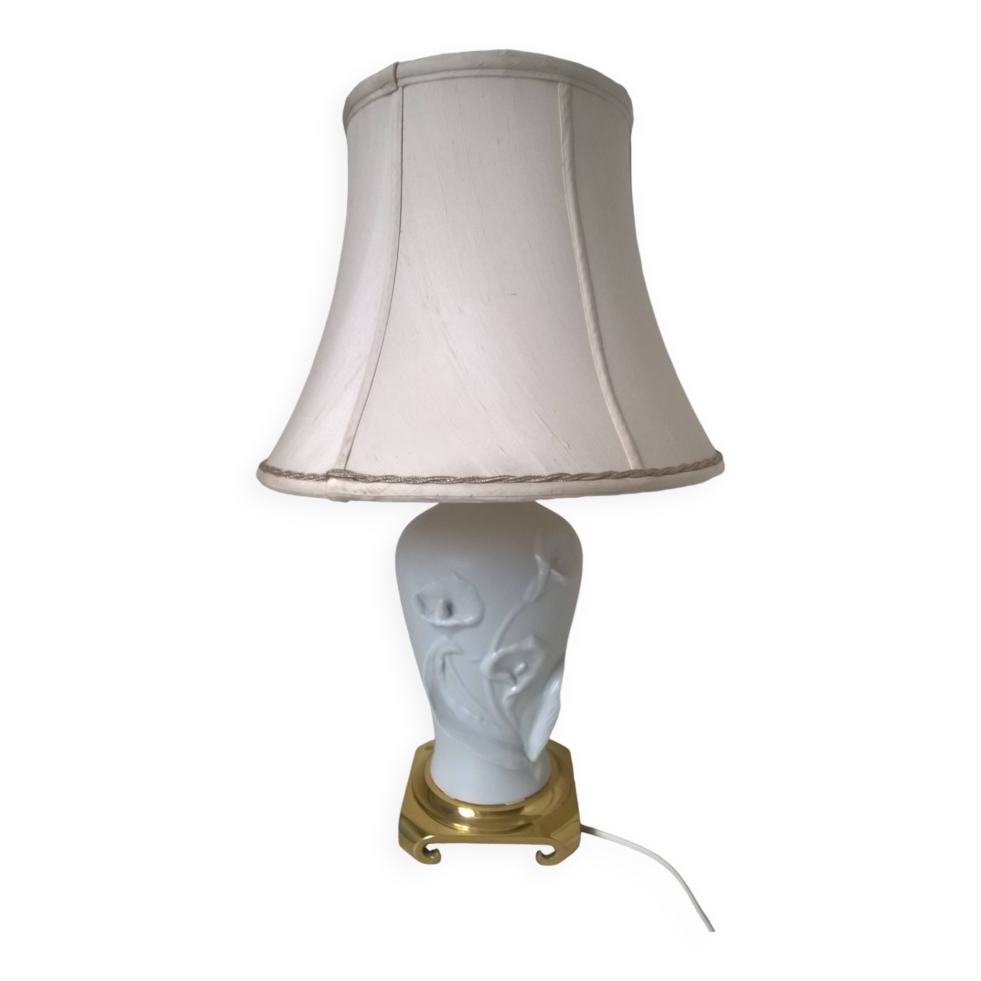 Calla Lily Franklin Mint Biscuit Lamp by Nicholas Berenczy