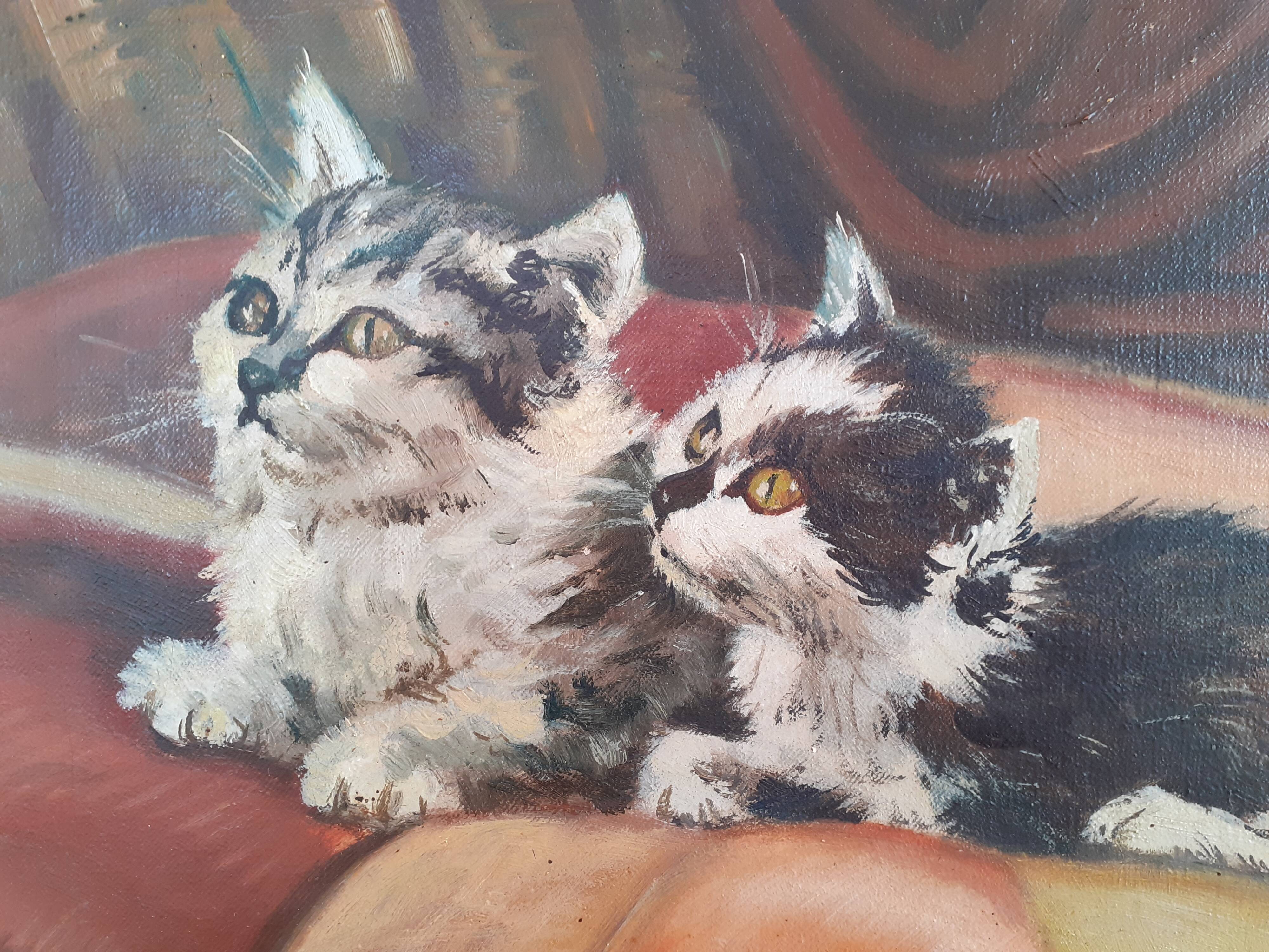 Tableau petits chats 1947