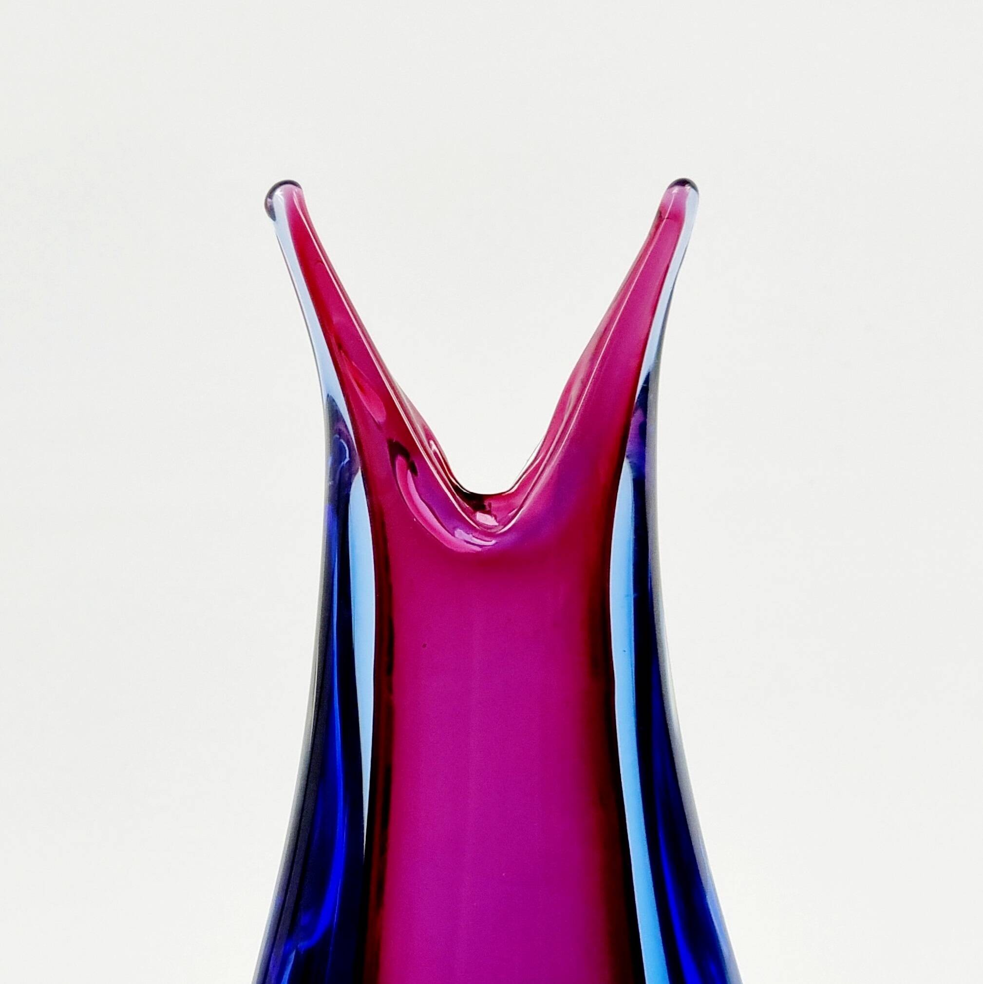 Vase Sommerso en verre de Murano du milieu du siècle par Flavio Poli pour Seguso, Murano, Italie, années 1960