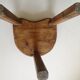 Lot of 2 low stools in solid raw wood