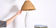Vintage pendant light, glass & rattan