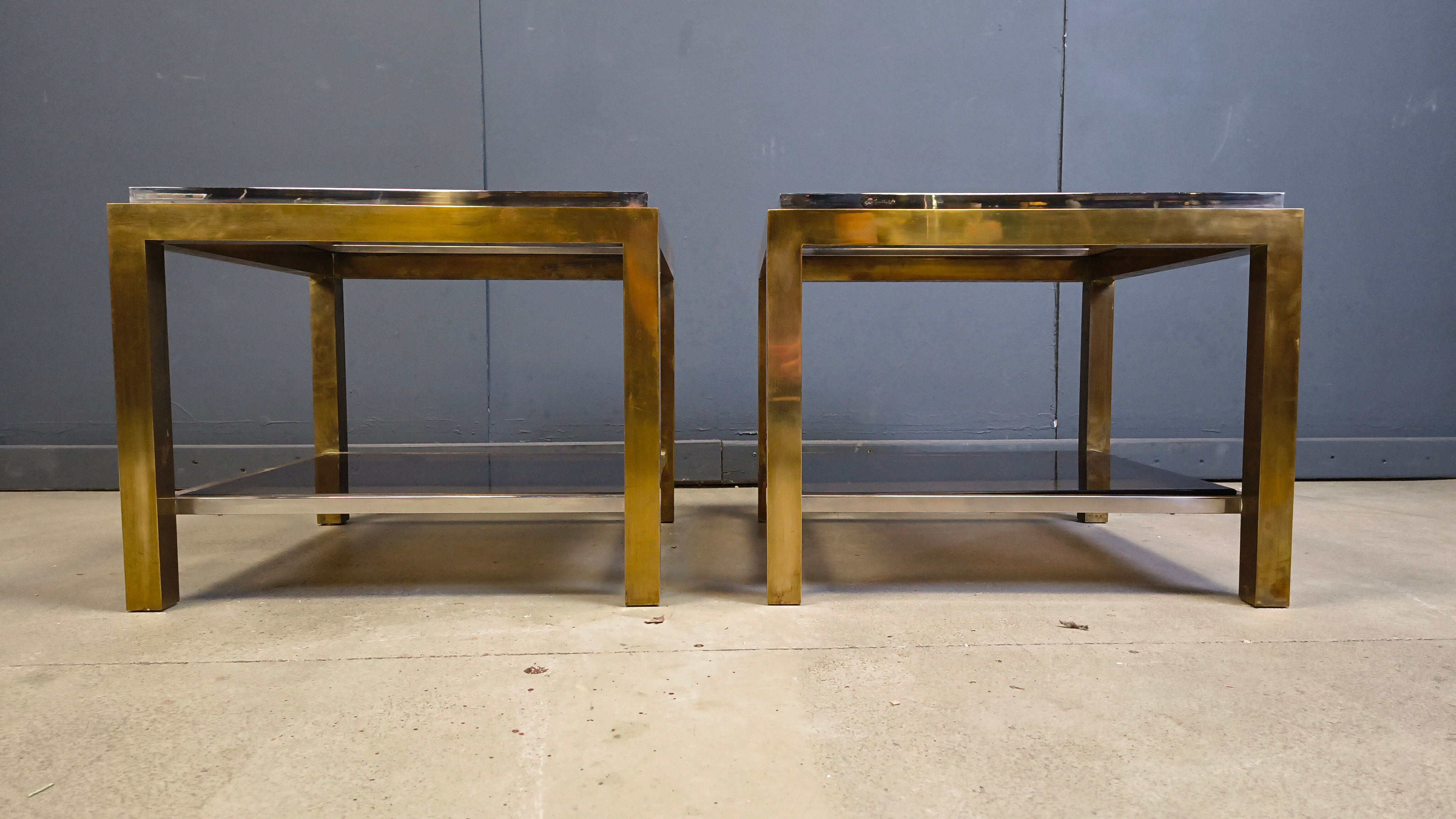 Pair of side tables by Jean Charles, 1970s