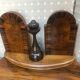 Pair of bedsides in walnut veneer 1940s
