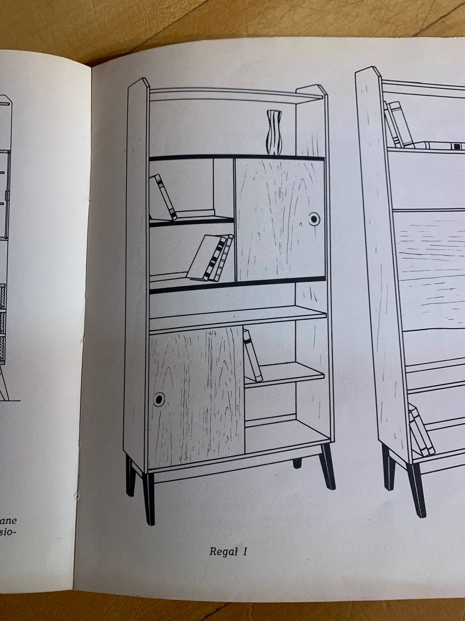 A unique bookcase-library designed by Mieczysław Puchała, Stołeczne Zakłady Drzewne Przemysłu Tereno