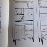 A unique bookcase-library designed by Mieczysław Puchała, Stołeczne Zakłady Drzewne Przemysłu Tereno