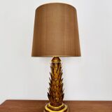 Lampe de table italienne dorée de style Hollywood Regency