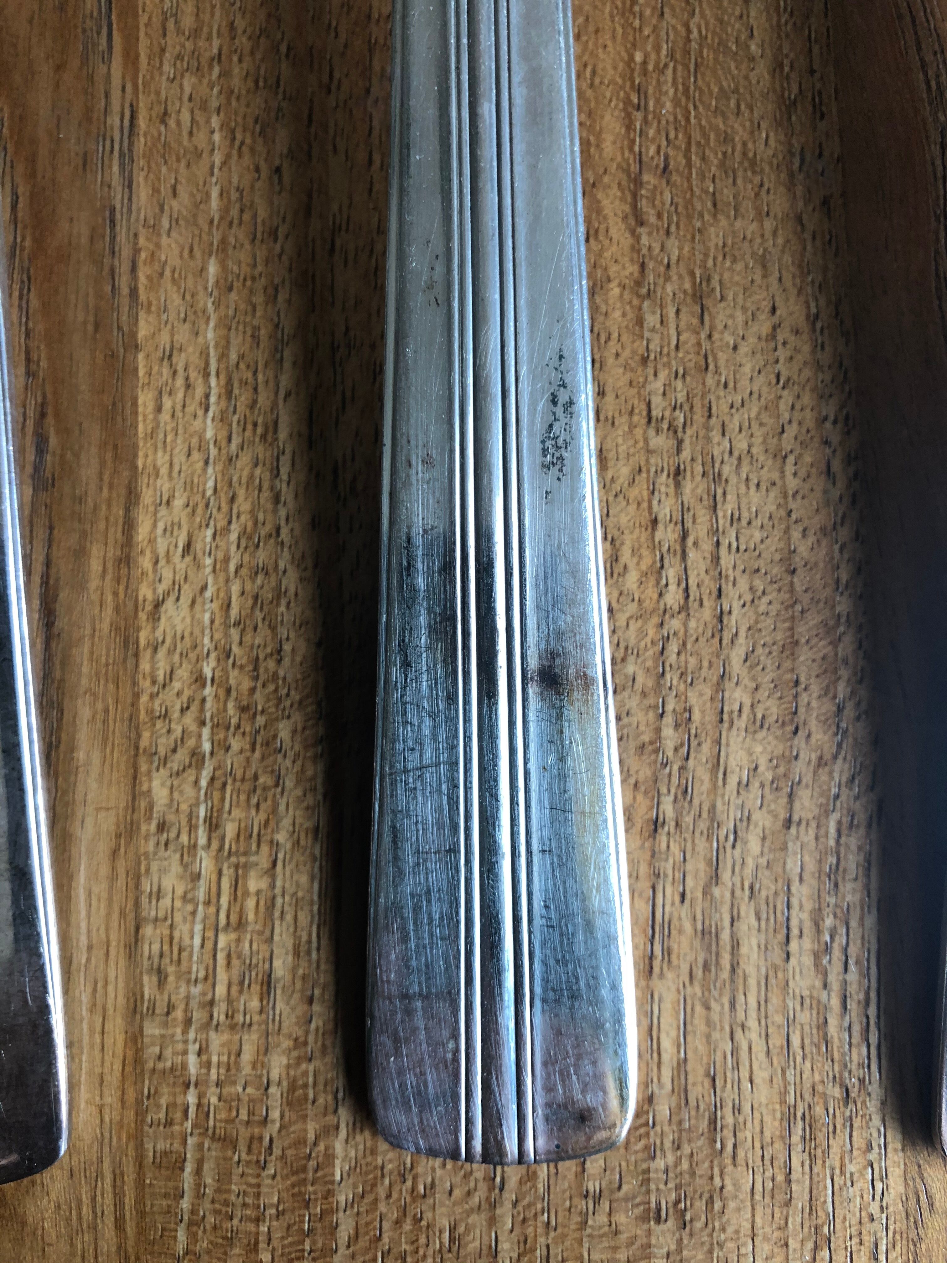 12 Soup spoons Ercuis in silver metal