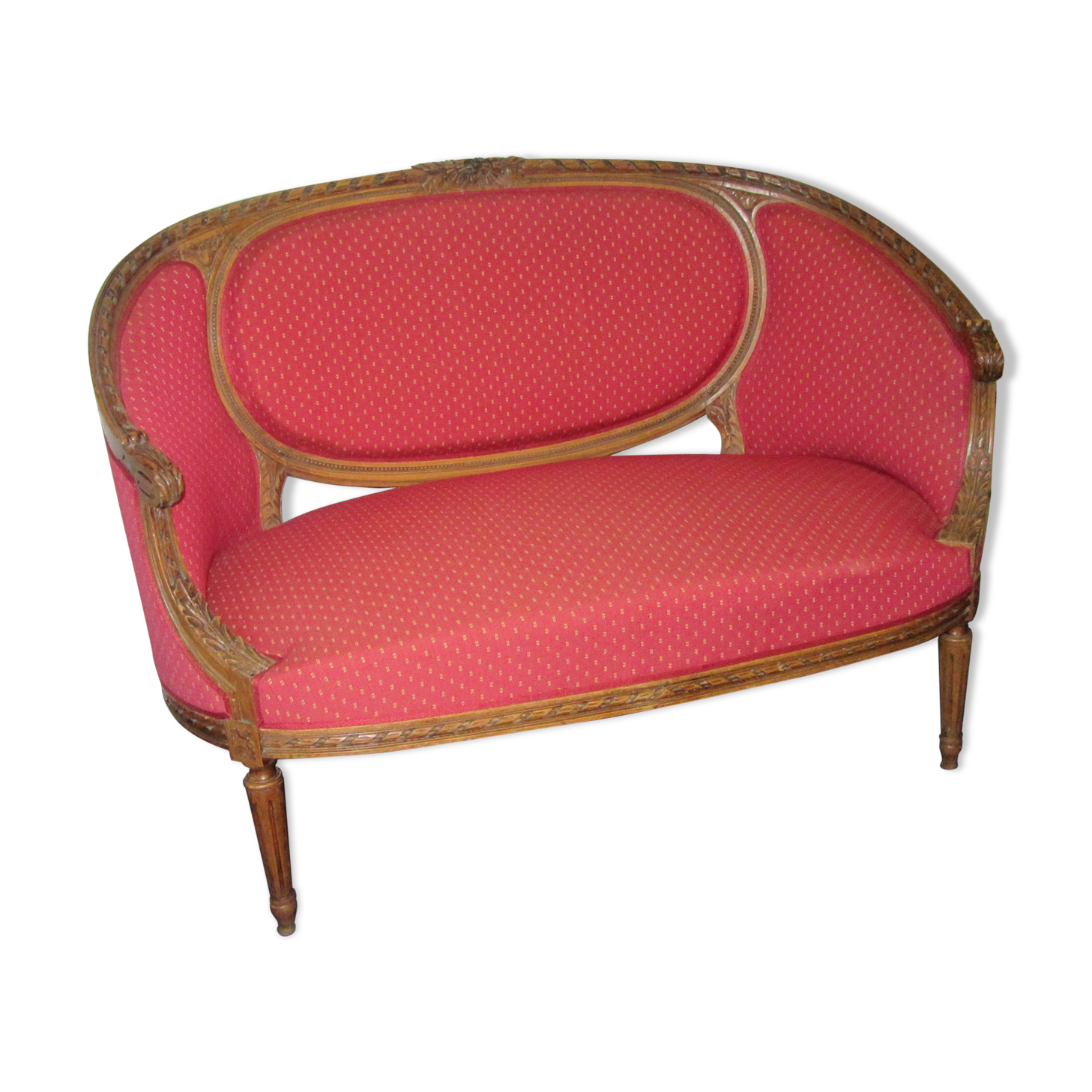 sofa style louis xvi th model medallion basket
