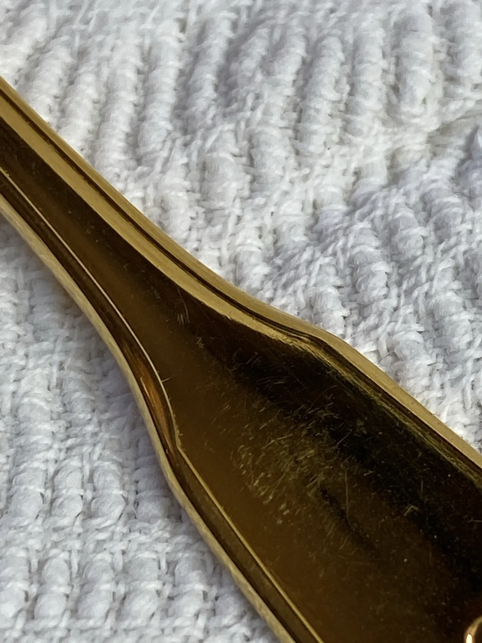 Moka spoons, gold metal, Vendôme model by Christofle
