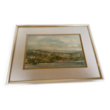 Watercolor landscape frame
