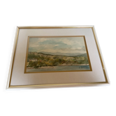 Cadre paysage aquarelle