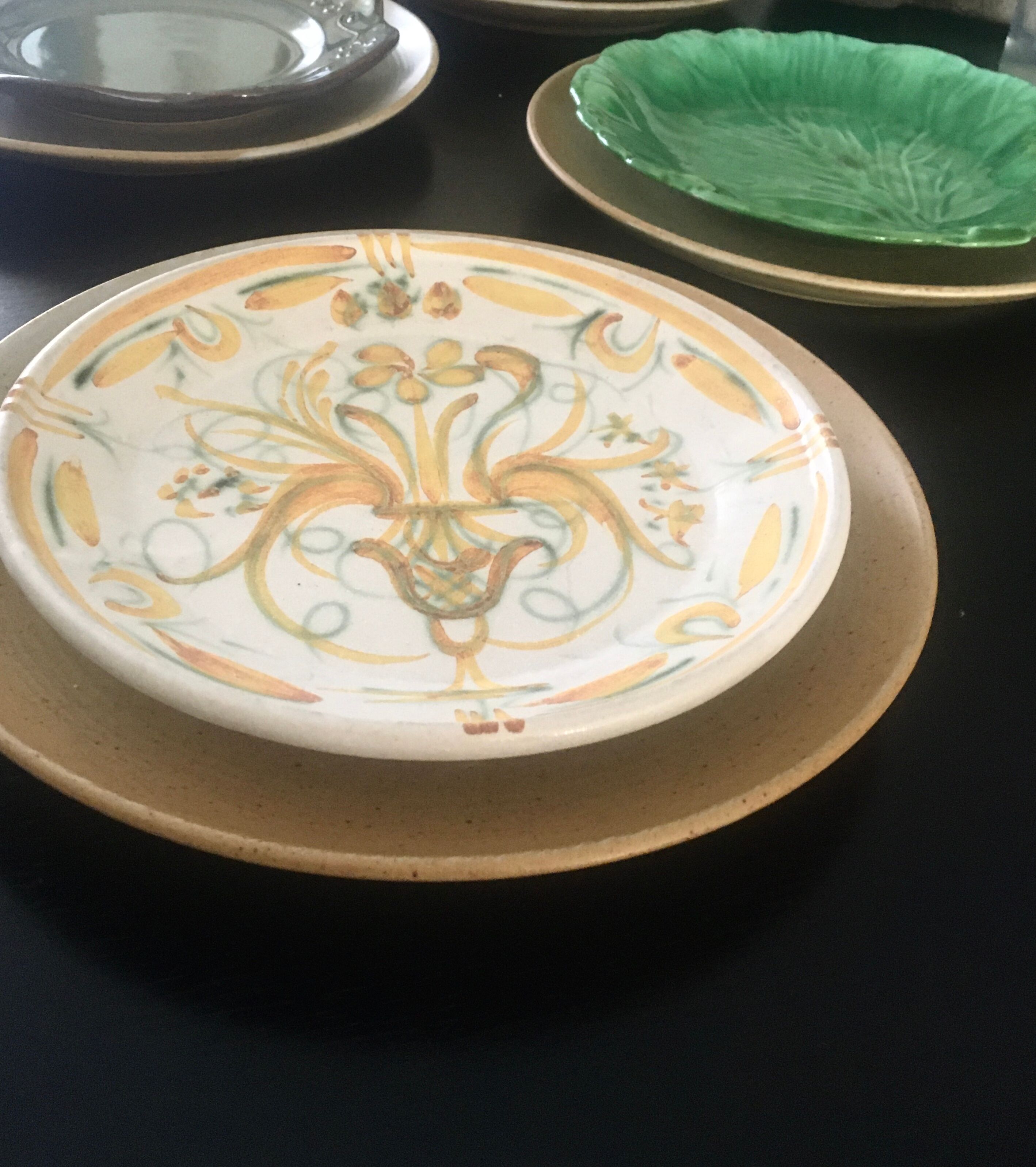 Set de 8 assiettes, Grès Village