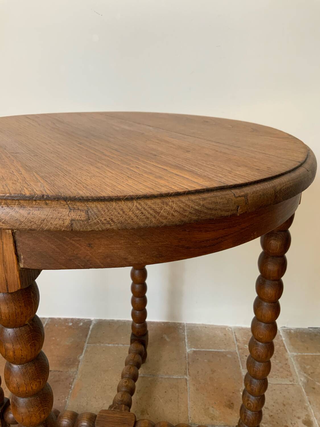 Turned wood table
