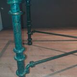 Rectangular metal and glass coffee table