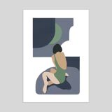 Blue Moon - art print (A4) signed ACKEOGH