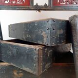 Large lacquered wooden wedding chest - China - 19th century