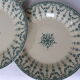 4 flat plates in iron earth from Gien Florentine model 211203