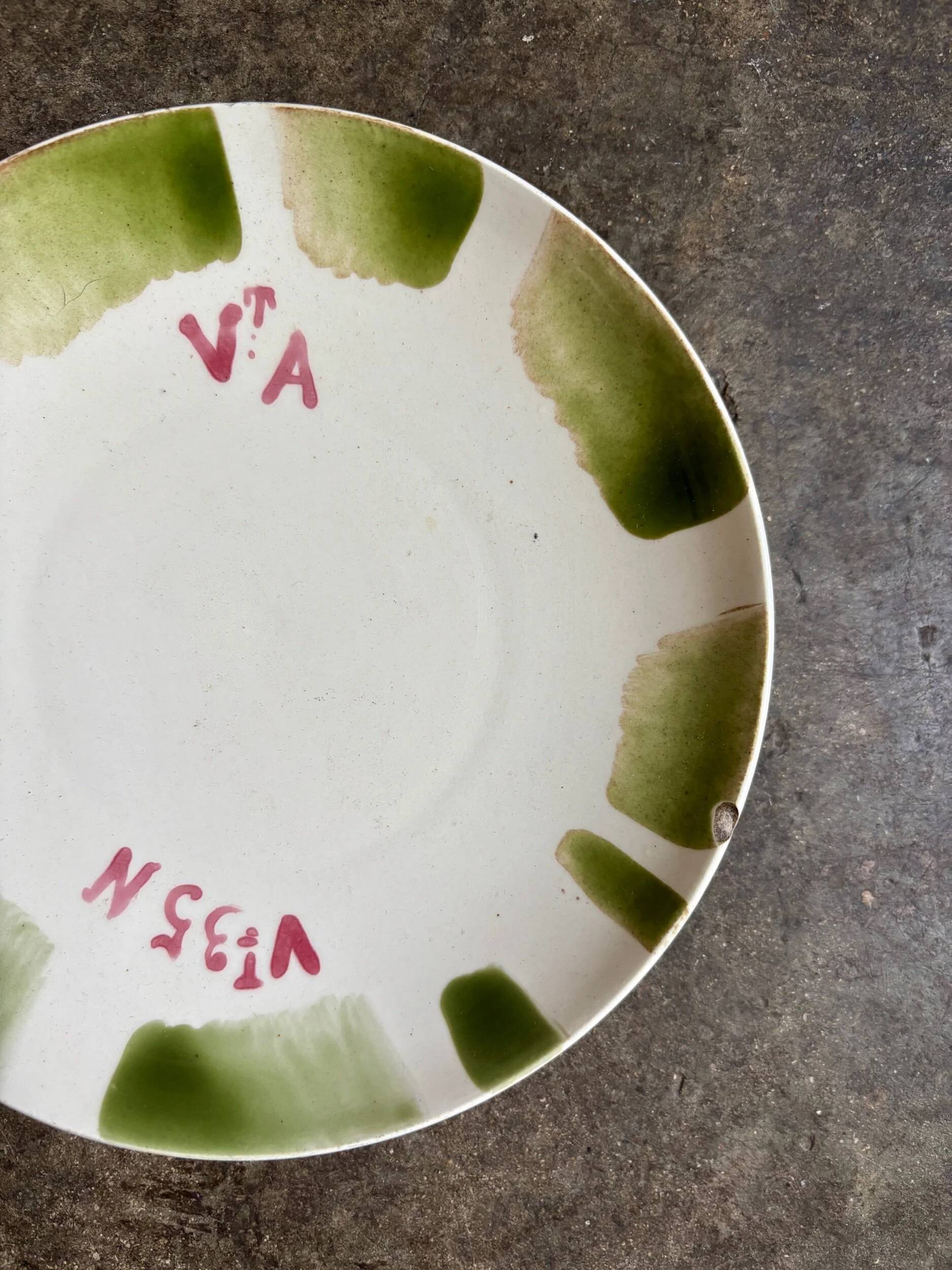 Green chromatic dessert plate no. 2