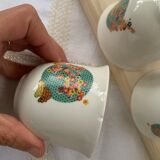 Multicolored floral cups