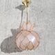 Lotus ceiling lamp in pink mother-of-pearl and brass